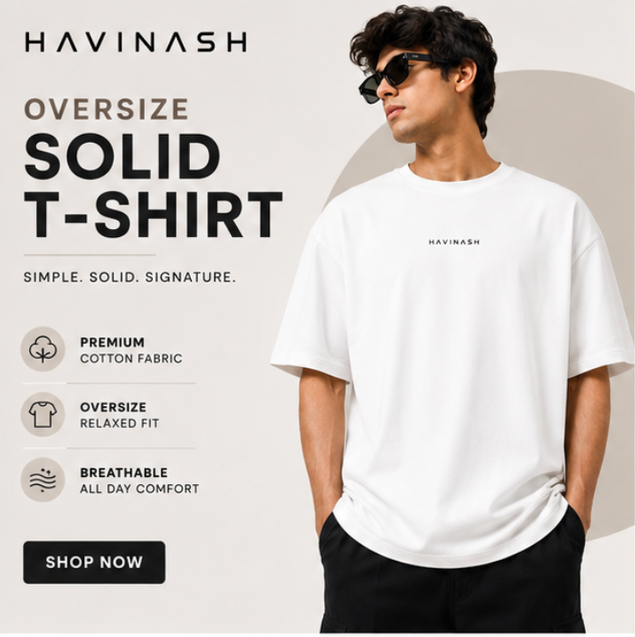HAVINASH Premium quality oversize t-shirts 280 GSM